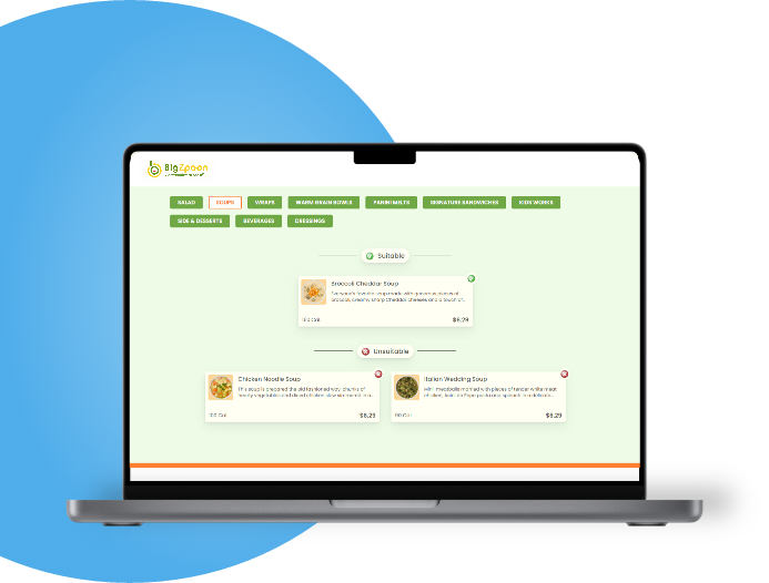 Diatary Aware Ordering